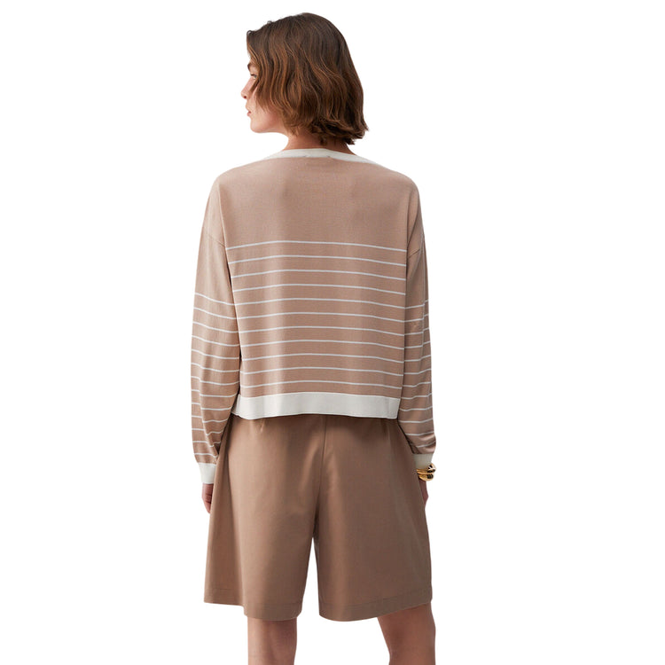 Maglia Donna con bottoni decorativi sulle spalle