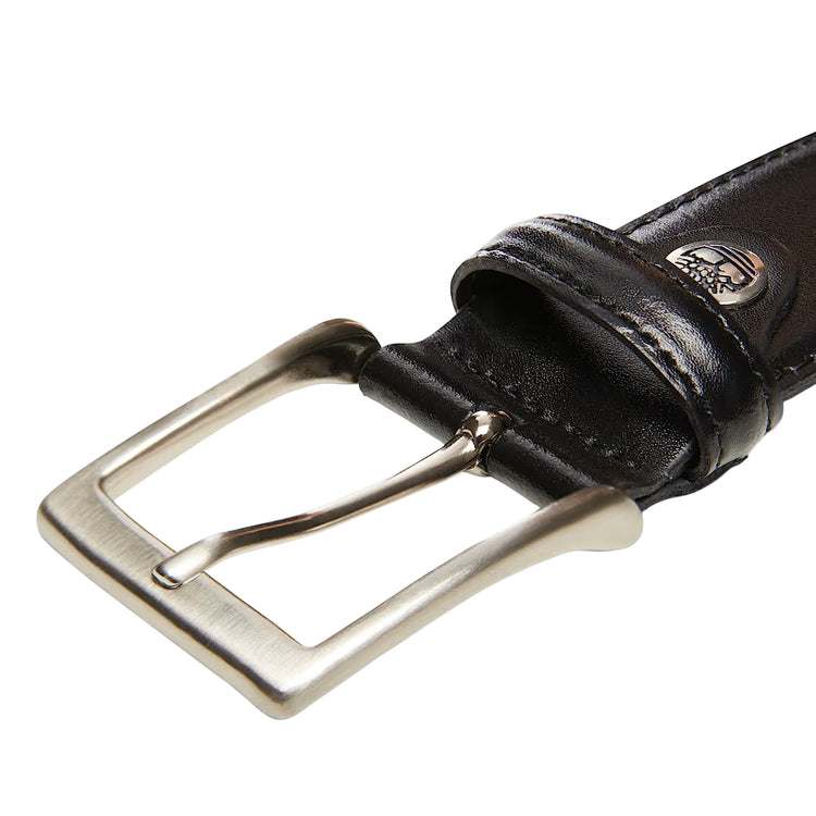 Cintura Uomo Classica 35 mm Regolabile in Pelle Nera dettaglio