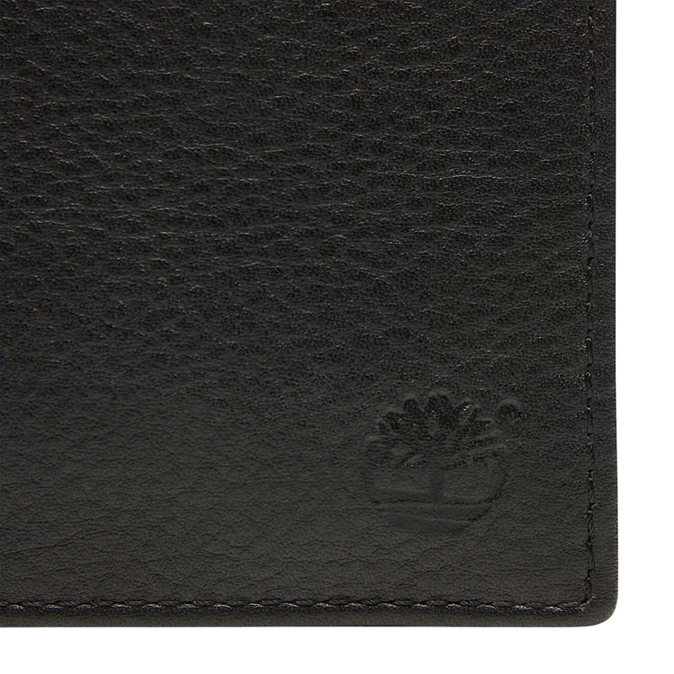 Portafoglio Uomo Bifold con Portamonete Kennebunk Nero dettaglio logo