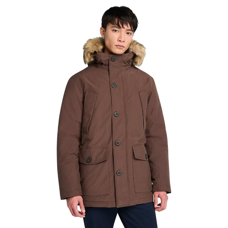 Parka Uomo impermeabile Scar Ridge Marrone modello frontale