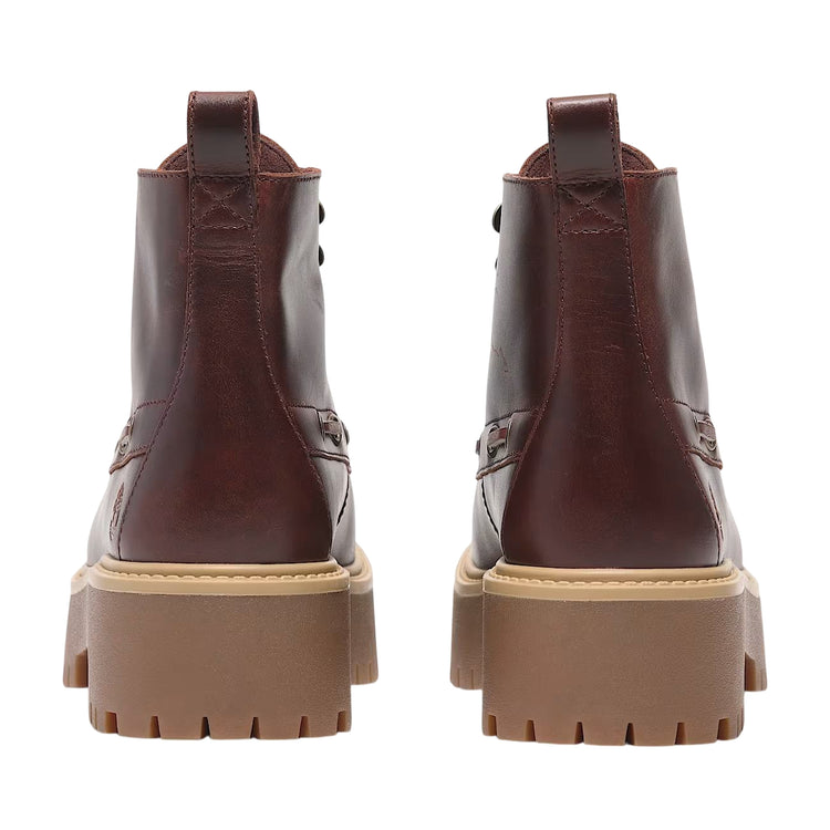 Stivali Donna sfrangiati con plateau Stone Street Bordeaux retro
