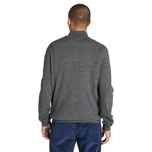 Maglione Uomo con zip a 1/4 Cohas Broo Grigio modello retro