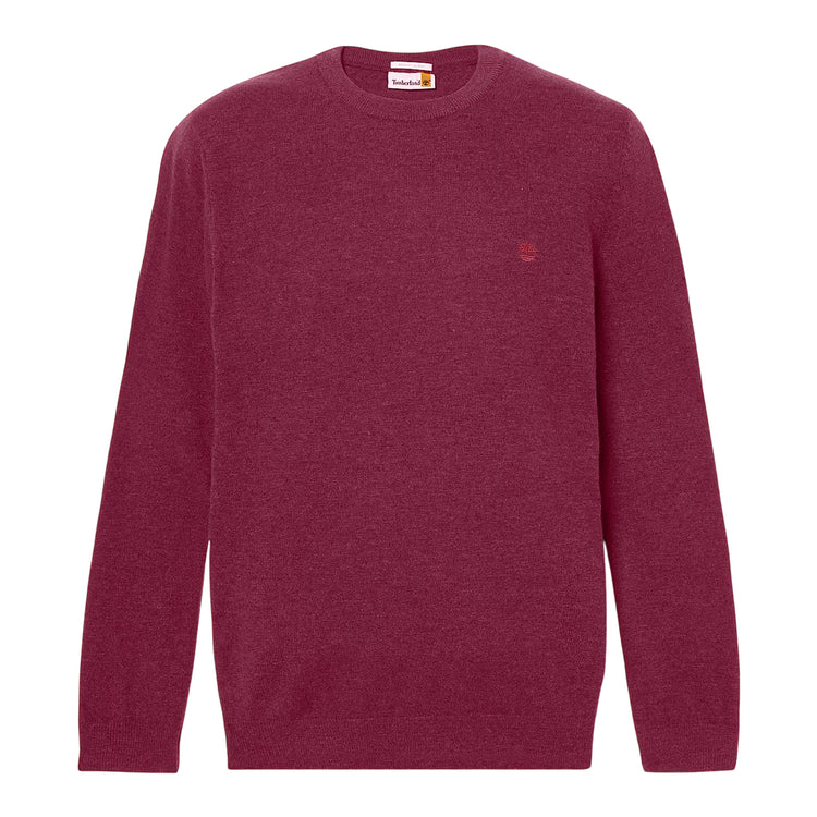 Maglione girocollo Uomo in lana Cohas Brook Bordeaux