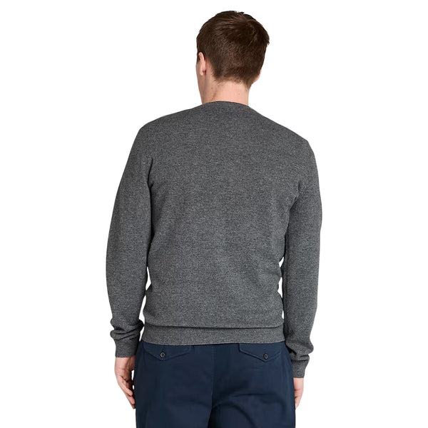 Maglione girocollo Uomo in lana Cohas Brook Grigio modello retro