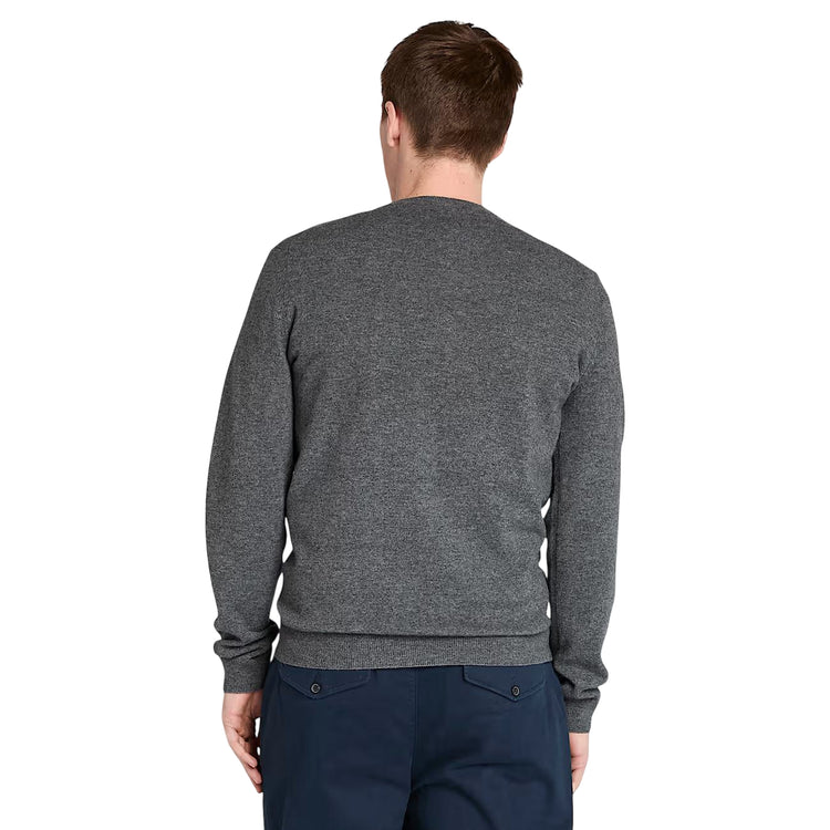 Maglione girocollo Uomo in lana Cohas Brook Grigio modello retro