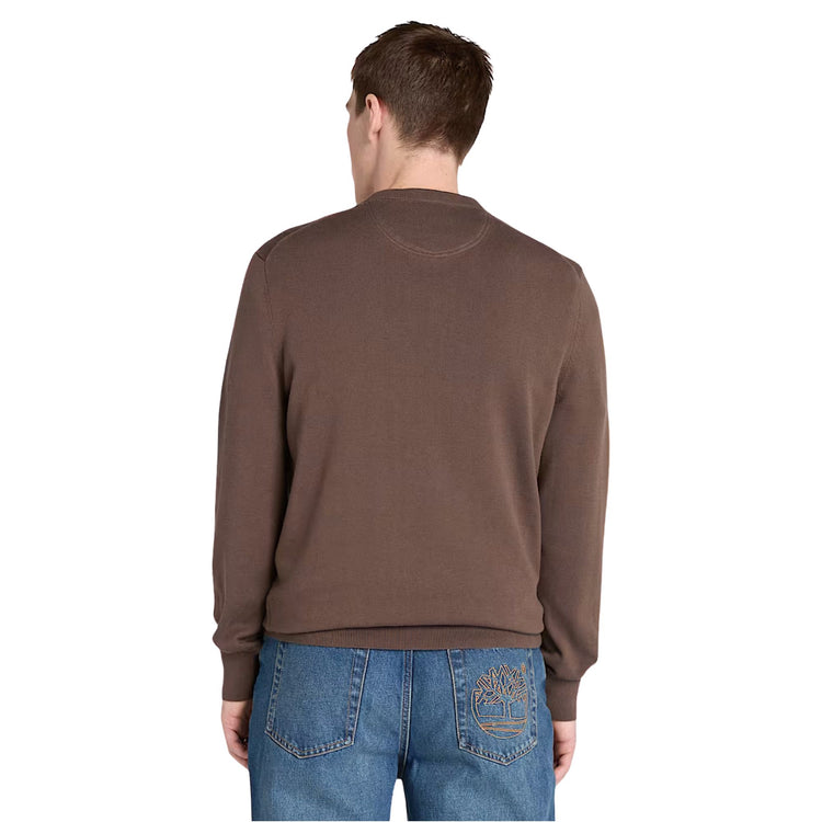 Maglione Uomo in cotone Williams River Marrone modello retro