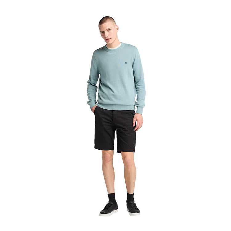 Maglione Uomo Williams River Celeste modello intero frontale