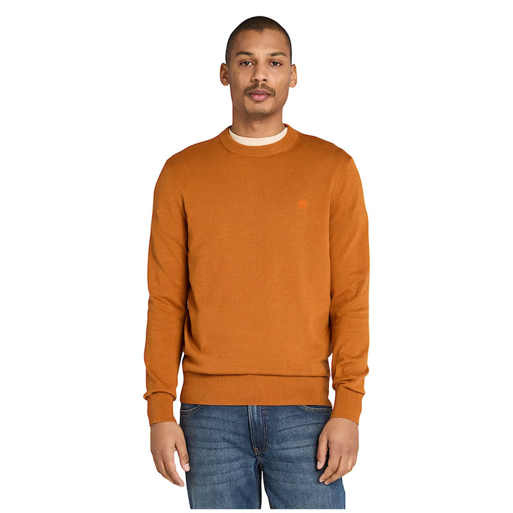 Maglione Uomo in cotone Williams River Arancione modello frontale