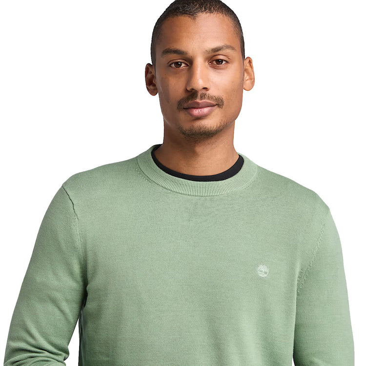 Maglione Uomo Williams River Verde modello frontale avvicinato