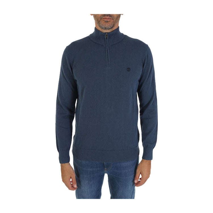 Pull zippé homme Williams River Bleu foncé