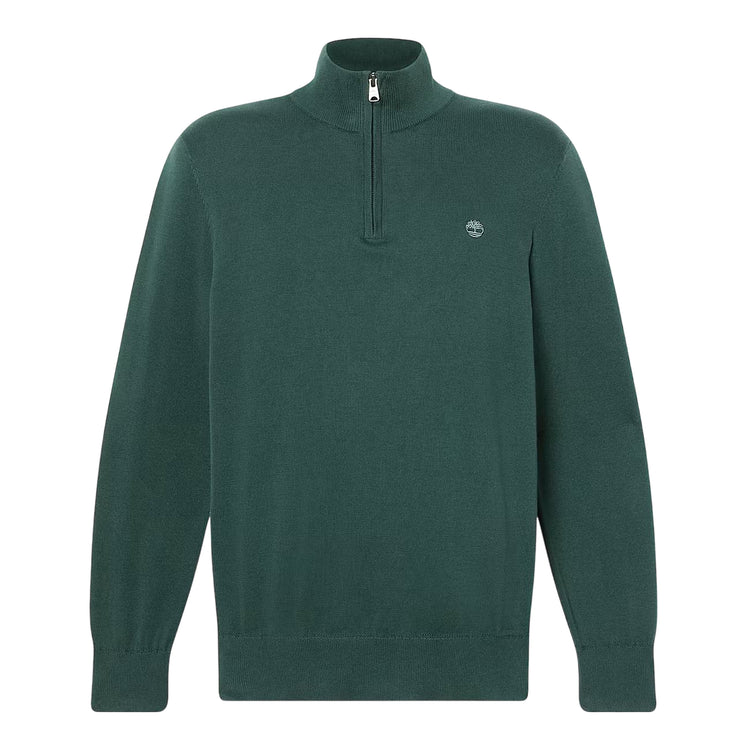 Maglione Uomo con zip 1/4 Williams River Verde