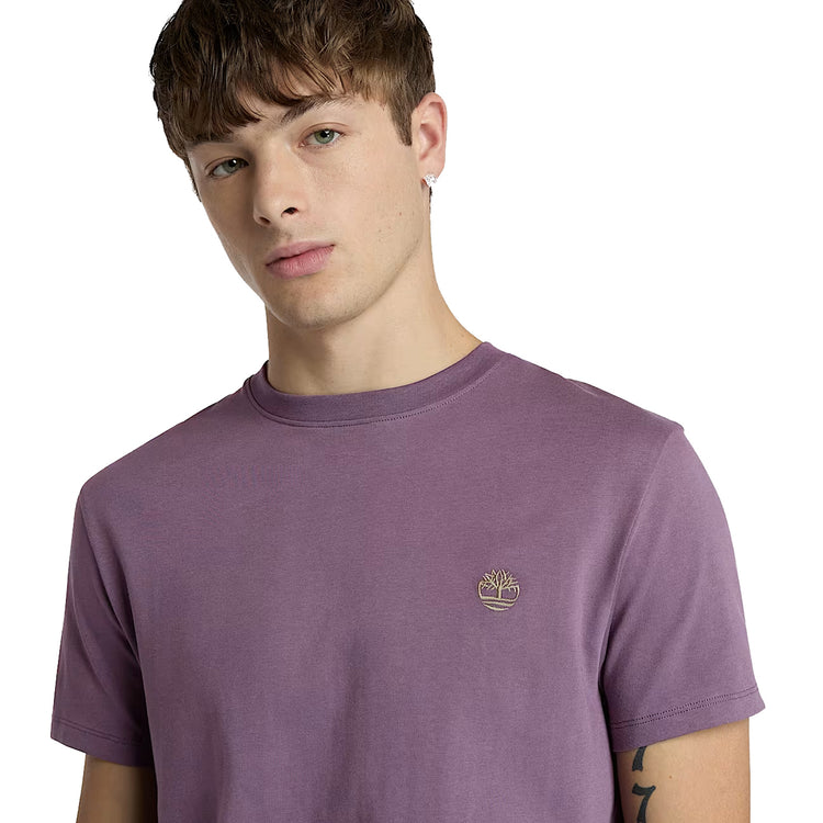 T-shirt Dunstan River da Uomo in viola modello frontale ravvicinato