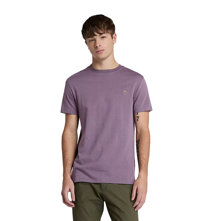 T-shirt Dunstan River da Uomo in viola modello frontale
