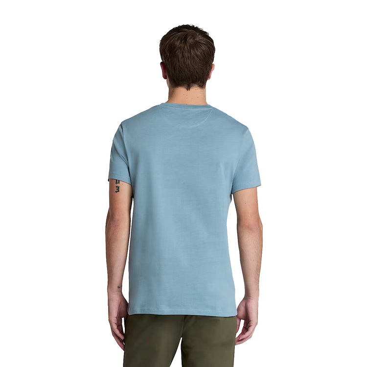 T-shirt Dunstan River da Uomo in celeste modello retro
