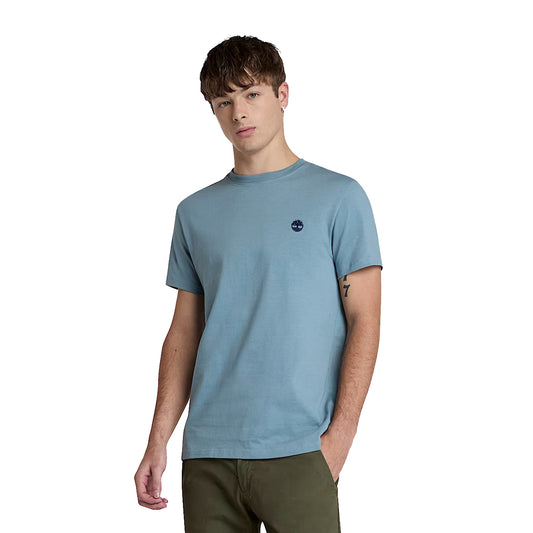 T-shirt Dunstan River da Uomo in celeste modello frontale