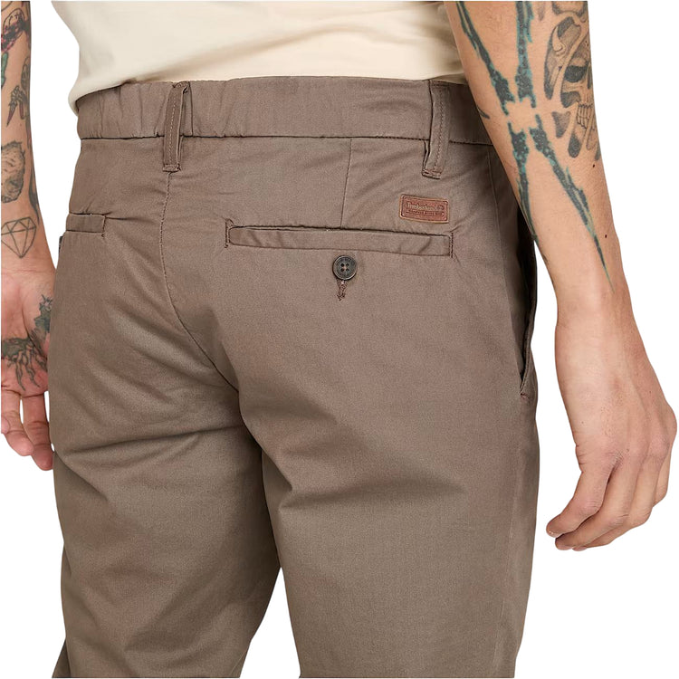 Pantalone Uomo in Twill Claremont Marrone dettaglio retro