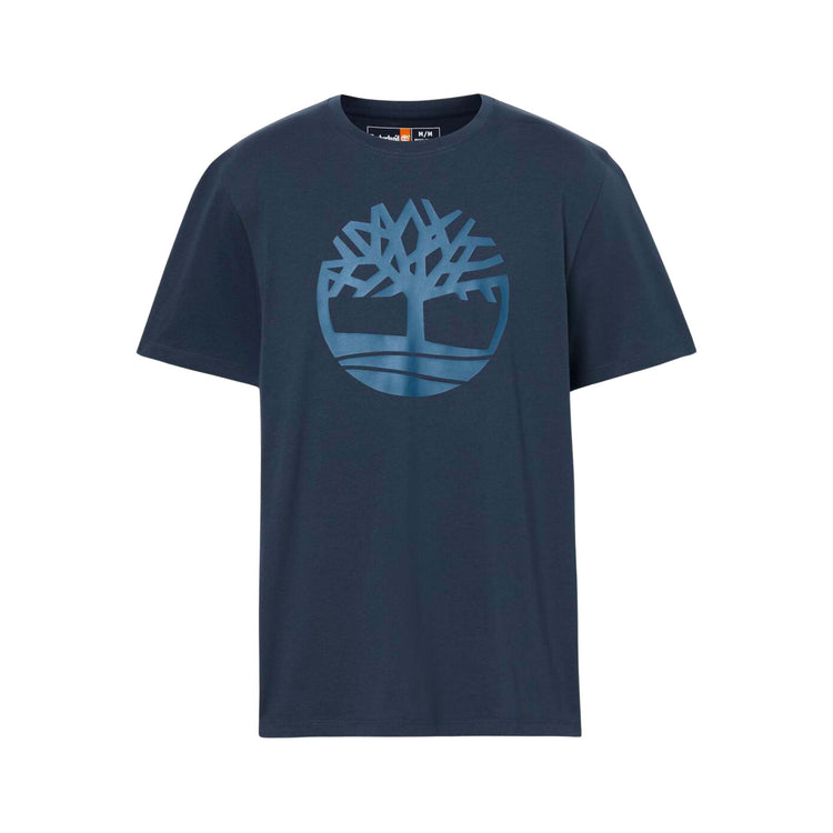 T-shirt Uomo Blu, con stampa logo e girocollo