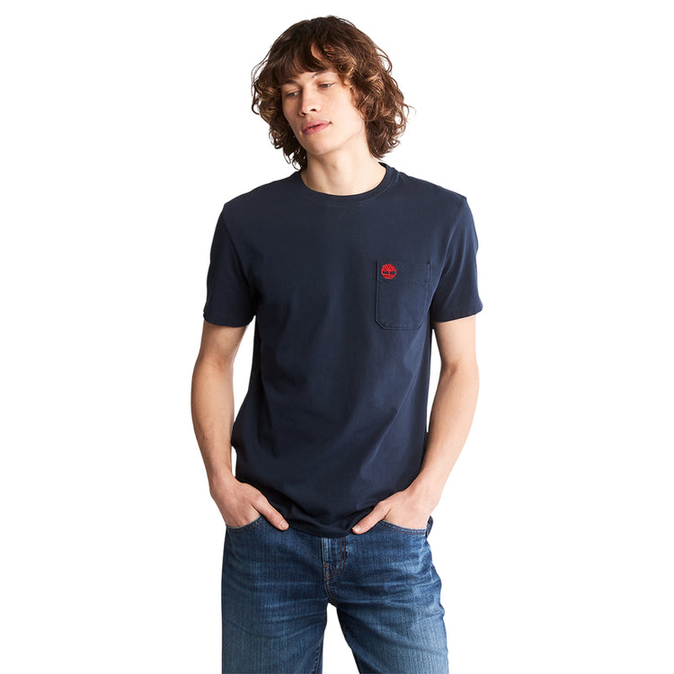 T-shirt Uomo con taschino Dunstan River Blu