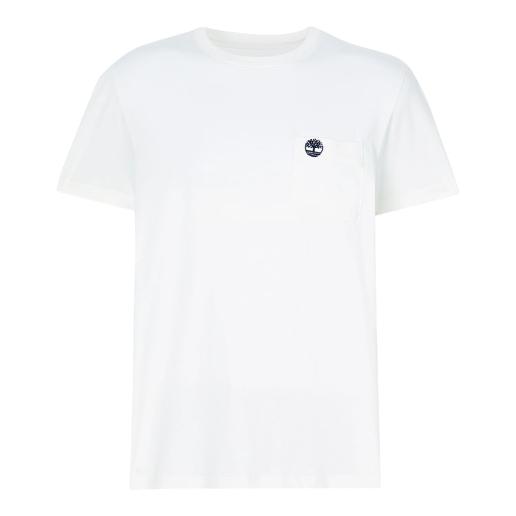 T-shirt Uomo con taschino Dunstan River Bianco