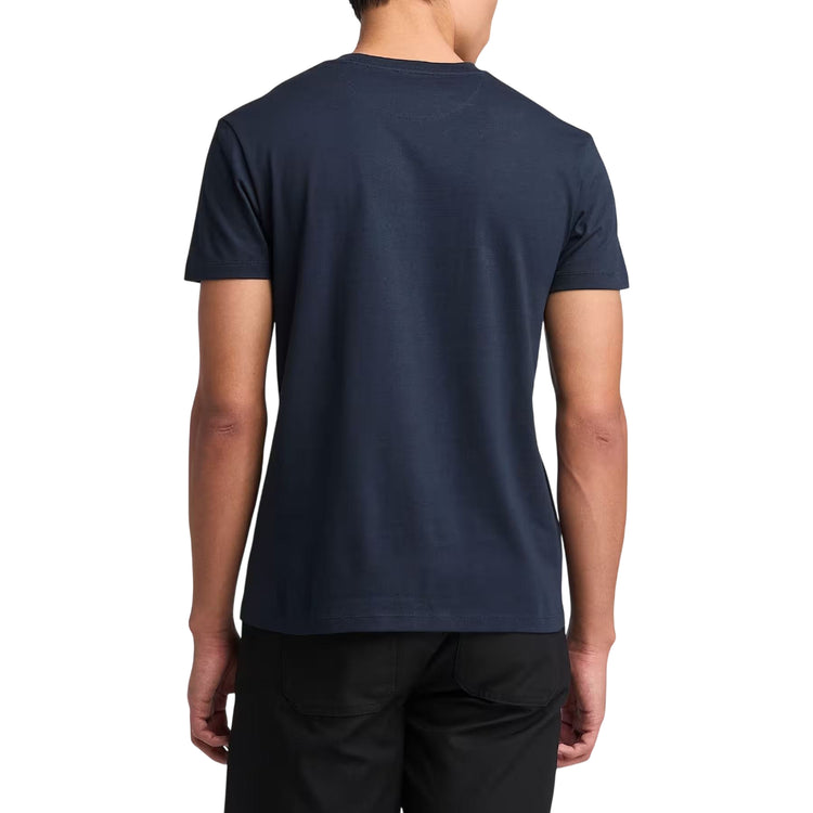T-shirt Uomo con taschino Dunstan River Blu modello retro