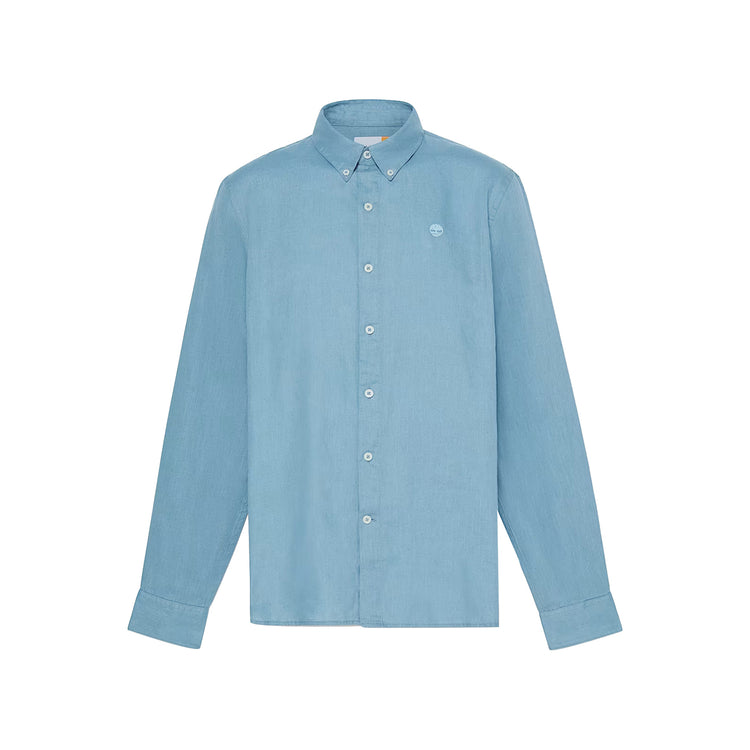 Camicia Uomo in Lino Mill Brook Celeste