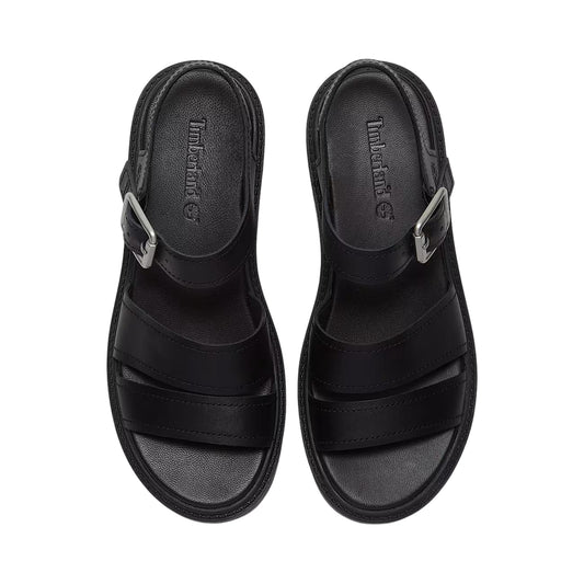 Sandalo Donna Stone Street con plateau Nero