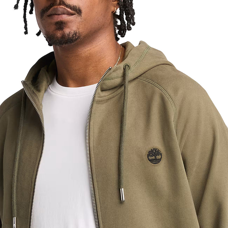 Felpa Loopback Exeter River da Uomo Verde dettaglio ravicinato