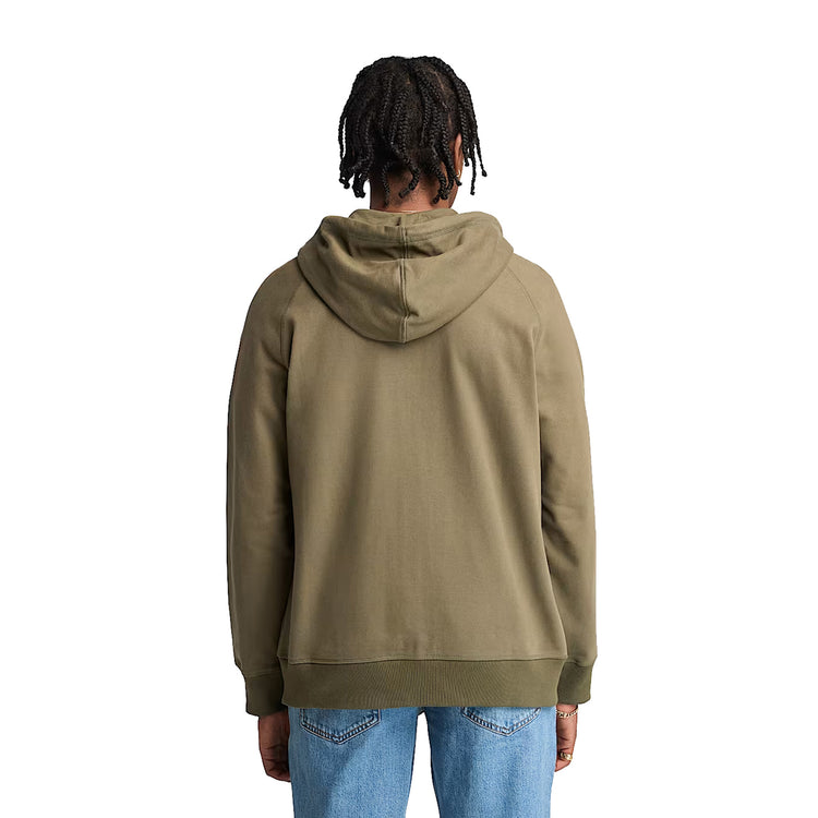 Felpa Loopback Exeter River da Uomo Verde modello retro