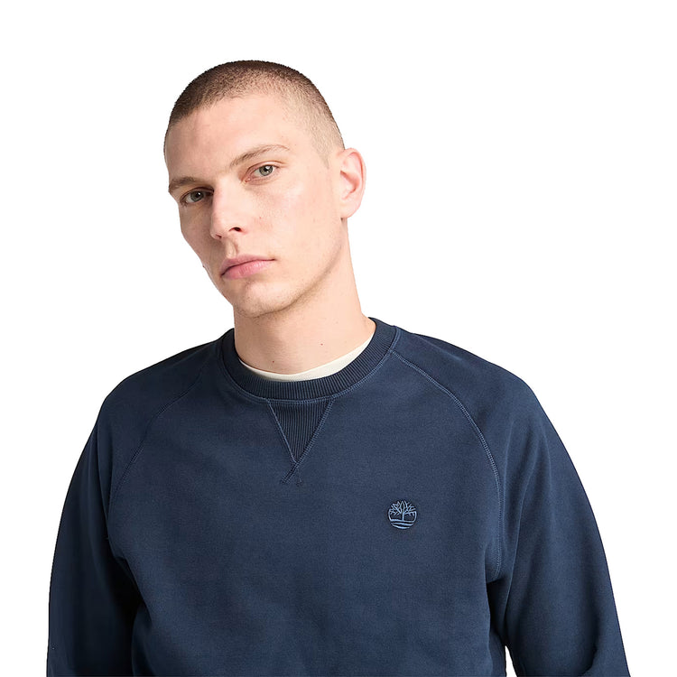 Felpa Girocollo Loopback Exeter River Blu