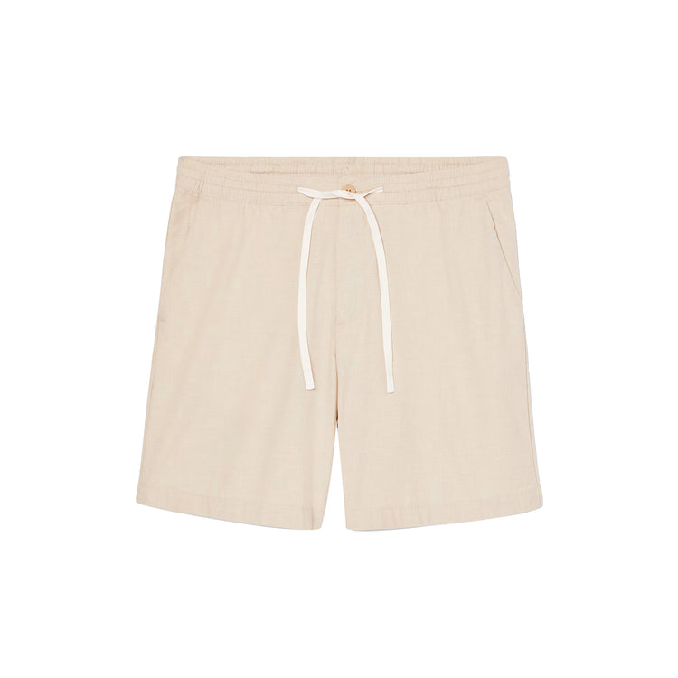 Shorts Uomo in Cotone e Lino Beige