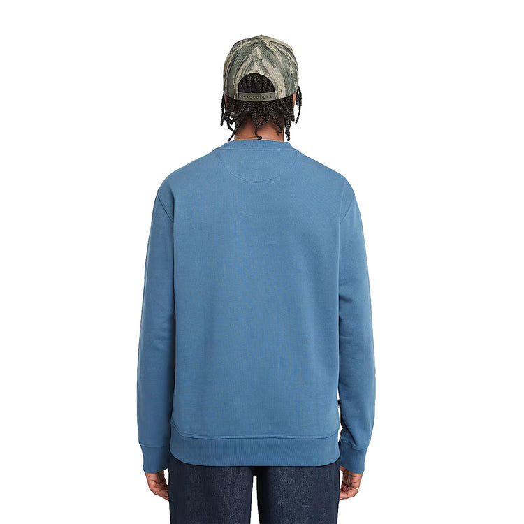 Felpa Girocollo con Logo Established 1973 Denim