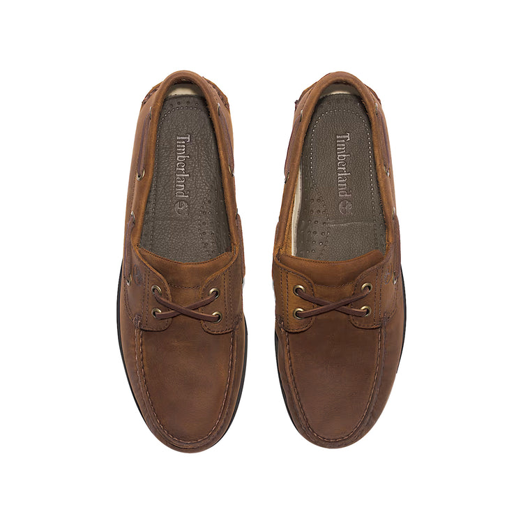 Scarpa da Barca Classic Uomo in pelle pieno fiore marrone