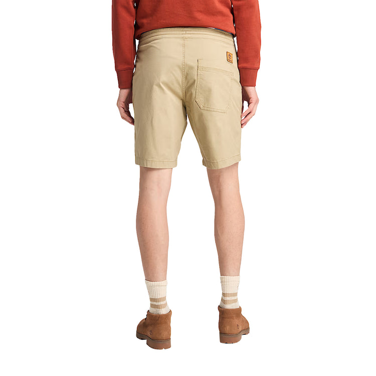 Shorts Uomo in Twill Beige modello retro