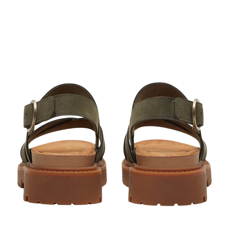 Sandalo Donna Clairemont Way Verde scuro retro