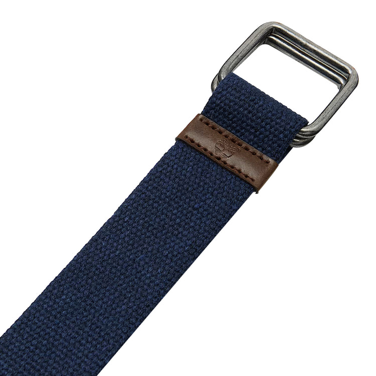 Cintura Uomo 40 mm con Fibbia Squadrata Blu dettaglio
