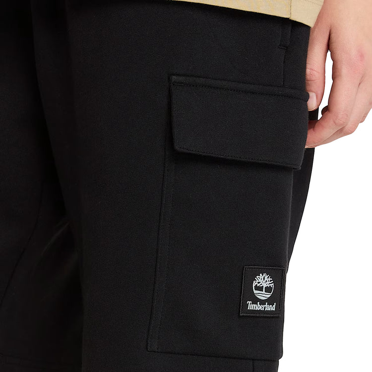 Pantaloncini cargo Unisex Woven Badge Nero dettaglio tasca