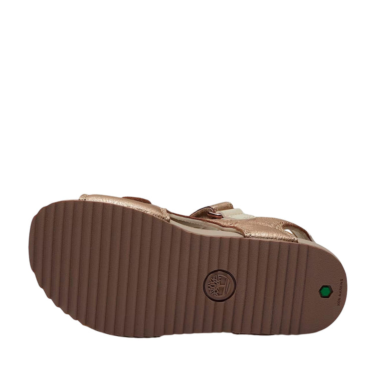 Sandalo Castle Island con Cinturino Posteriore da Bambino in oro rosa