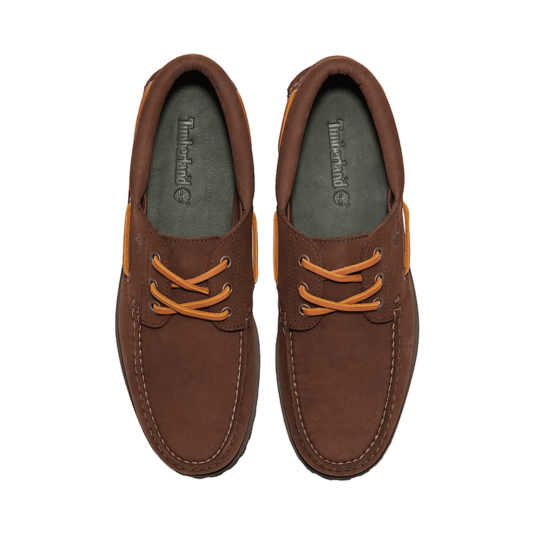 Scarpa da barca Uomo Authentic 3-Eye Lug Handsewn marrone