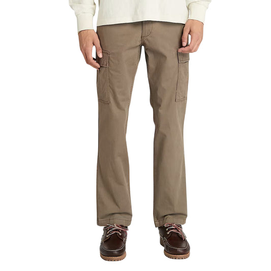 Pantaloni Cargo Uomo in Twill Brookline Marrone modello frontale