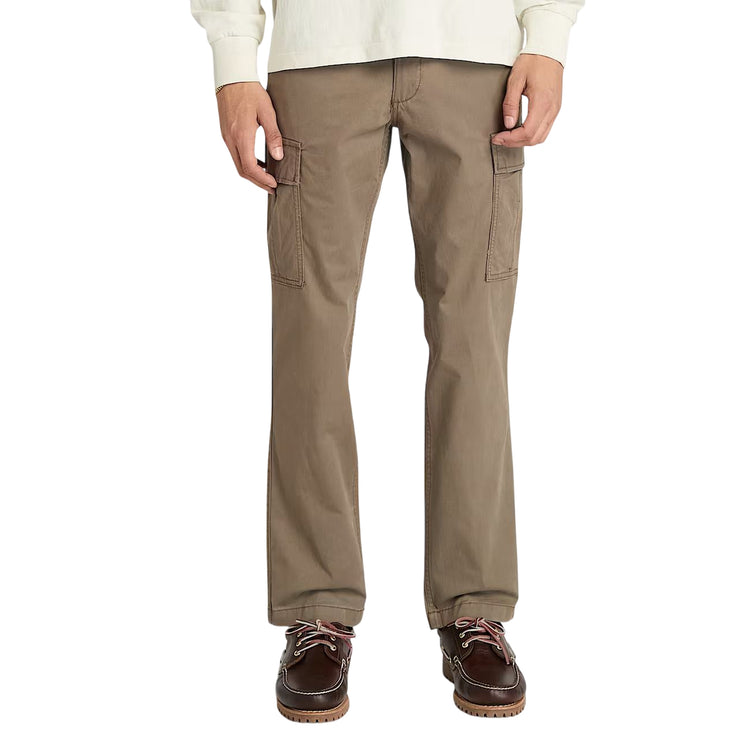 Pantaloni Cargo Uomo in Twill Brookline Marrone modello frontale