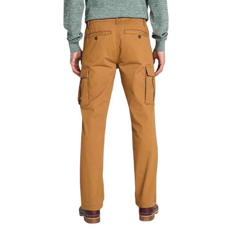 Pantaloni Cargo Uomo in Twill Brookline Giallo scuro modello retro