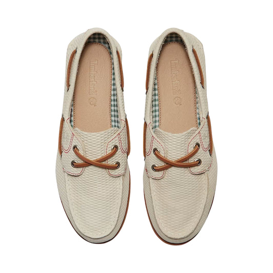 Scarpe da barca da donna in beige chiaro