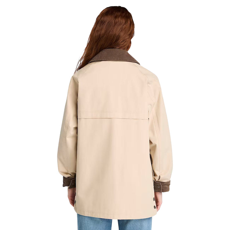 Cappotto Donna Barn Impermeabile Wenham Beige modella retro