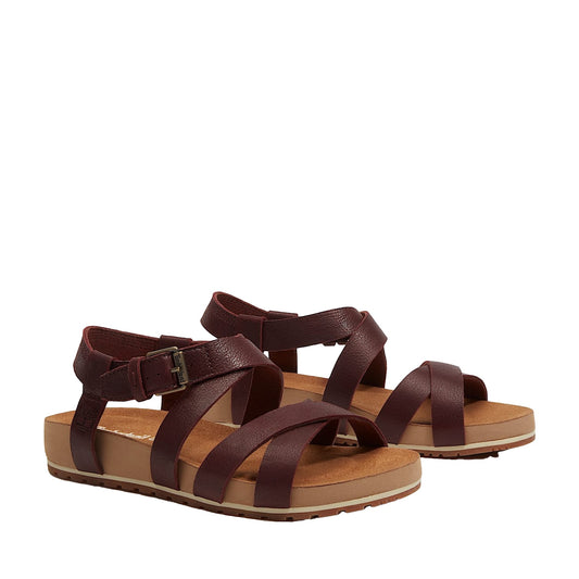 Sandalo Donna Malibu Waves con intrecci Bordeaux