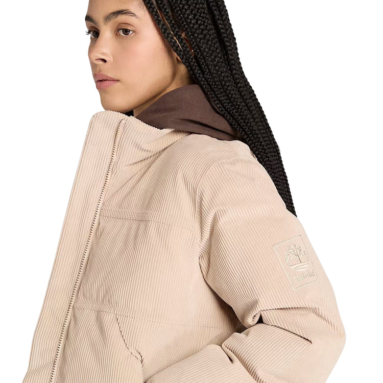 Piumino Donna in velluto a coste Welch Mountain Beige laterale