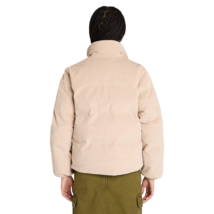 Piumino Donna in velluto a coste Welch Mountain Beige modella retro