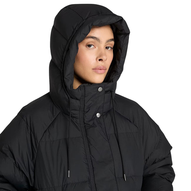 Piumino Donna in piuma riciclata Nero dettaglio