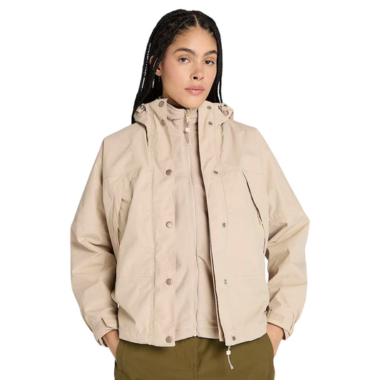 Giacca Donna 3 in 1 Impermeabile Winnick Beige modella frontale