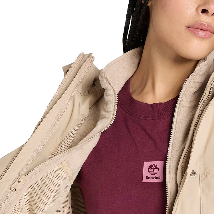 Giacca Donna 3 in 1 Impermeabile Winnick Beige intero dettaglio