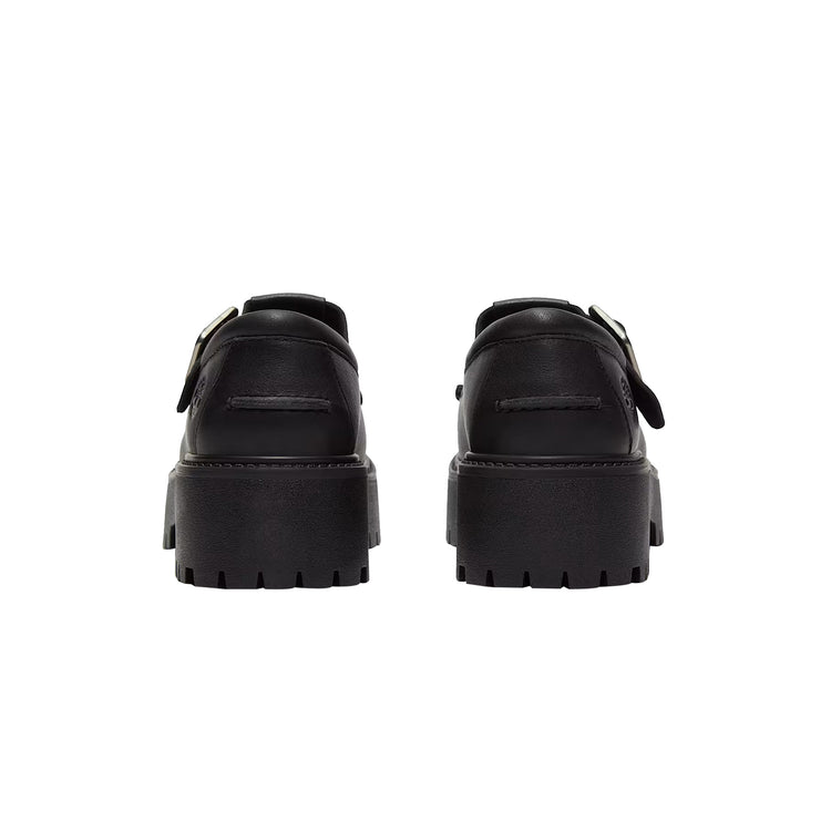 Stone Street Platform Buckle Shoe Black